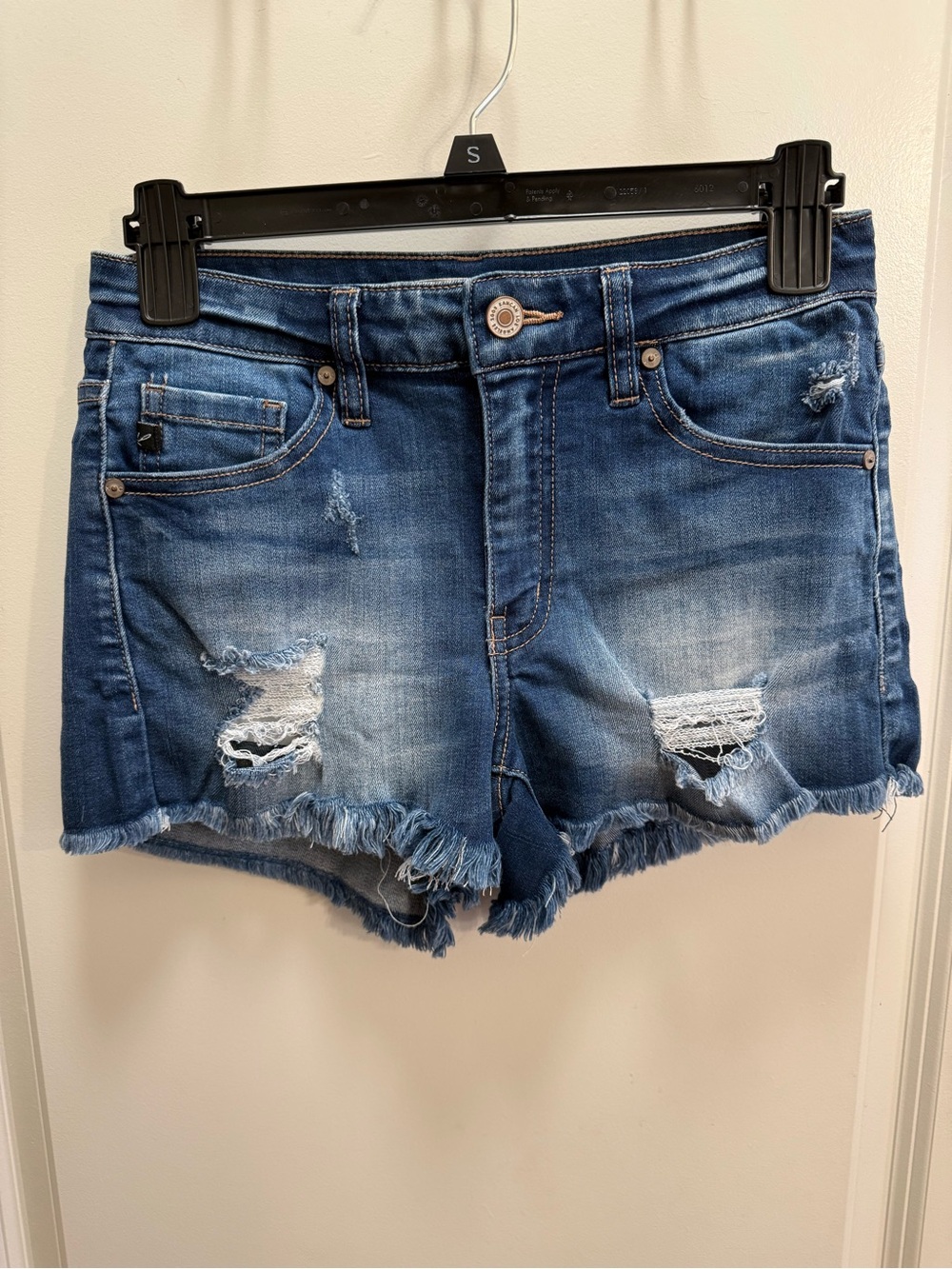 Distressed Denim Women's Shorts - Blue